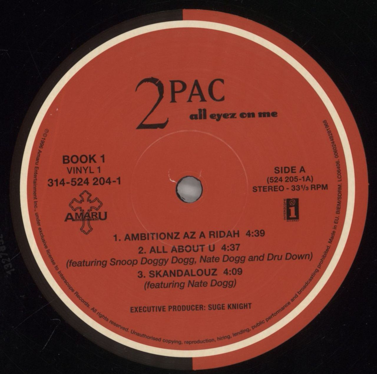 2Pac All Eyez On Me - 180gm Vinyl Czech 4-LP vinyl set