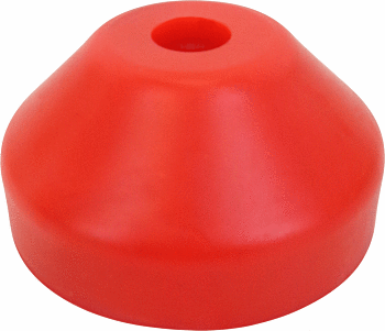 7" 45 RPM Adapter - Round Red Plastic