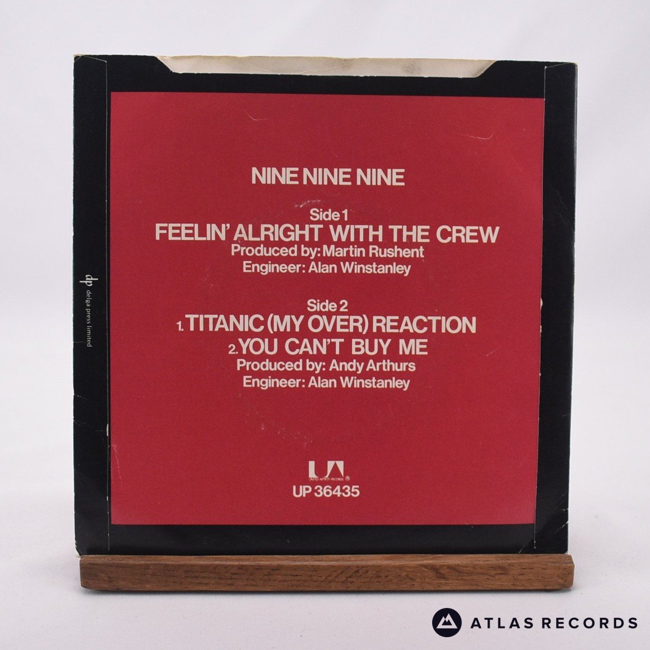 999 - Feelin' Alright With The Crew - 7" Vinyl Record - VG+/EX