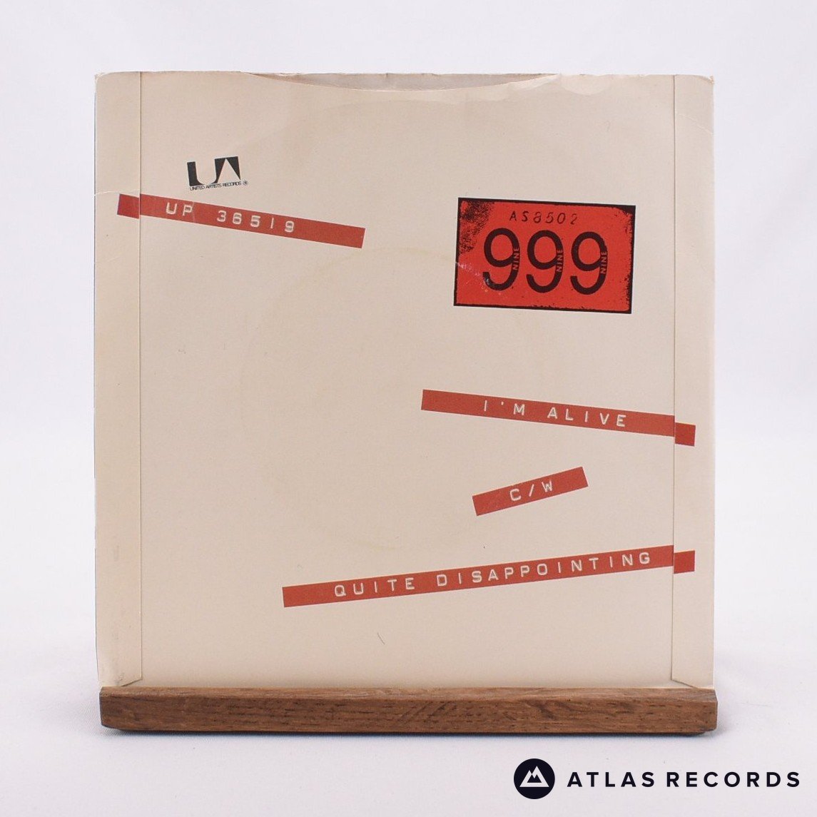 999 - I'm Alive C/W Quite Disappointing - 7" Vinyl Record - VG+/EX