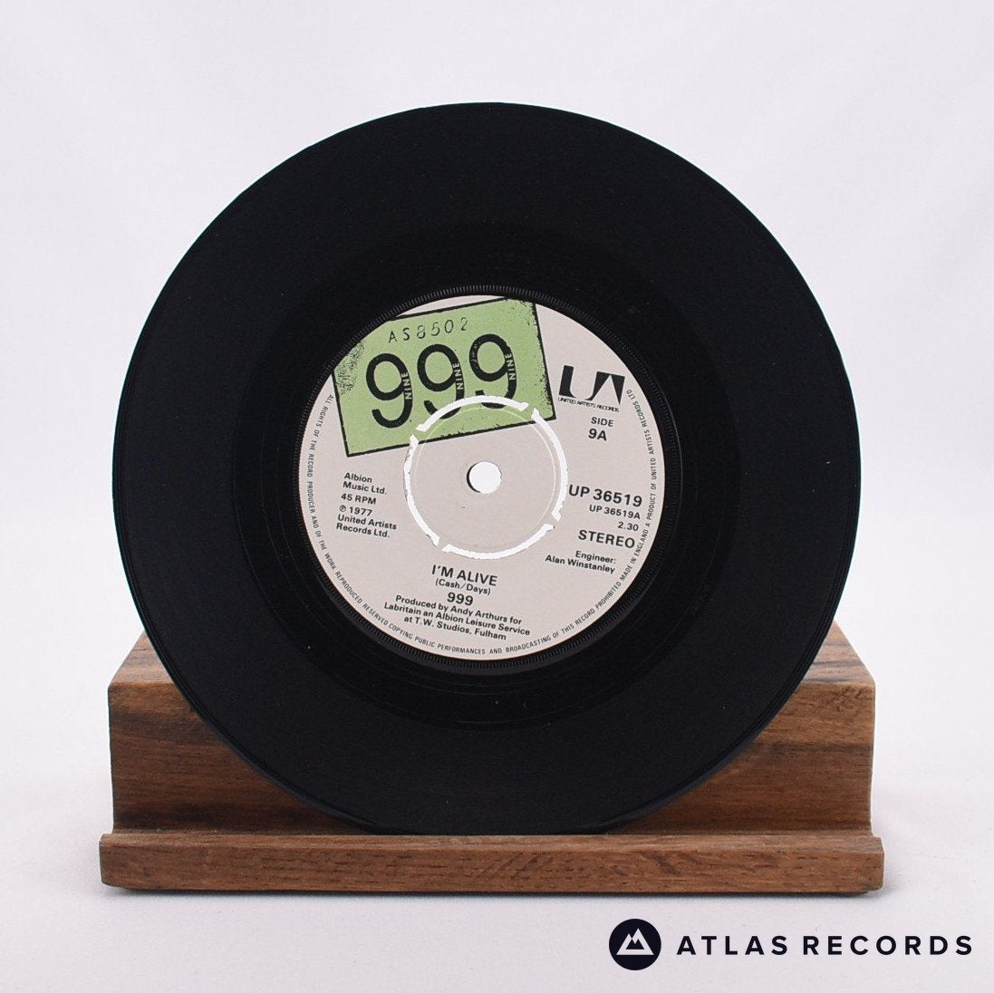 999 - I'm Alive C/W Quite Disappointing - 7" Vinyl Record - VG+/EX