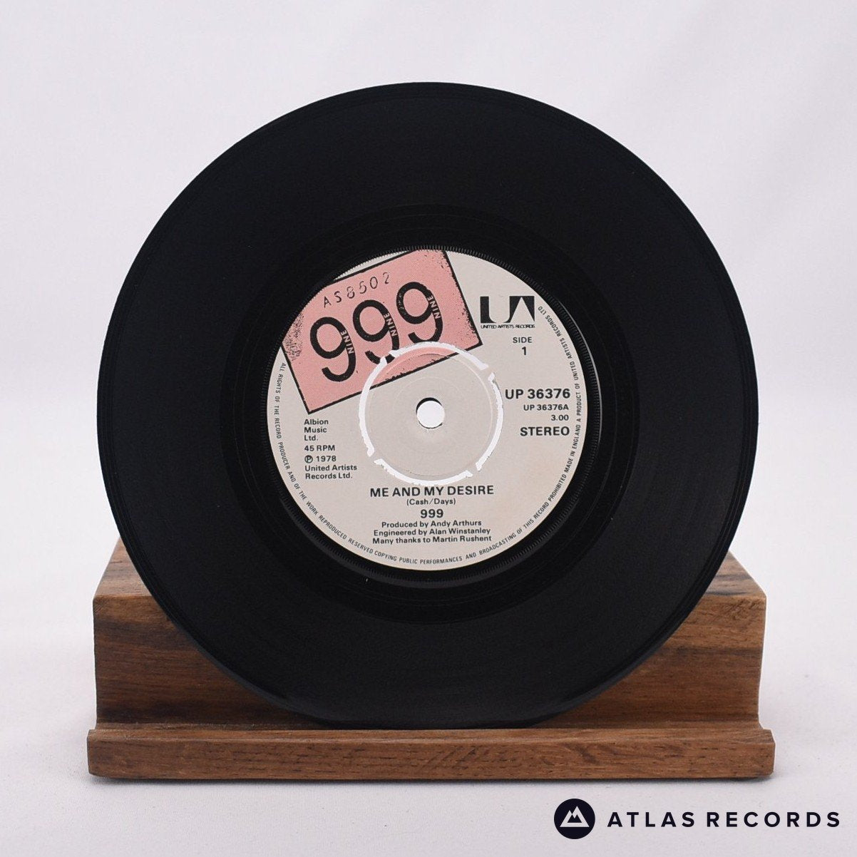 999 - Me And My Desire - 7" Vinyl Record - VG+/EX