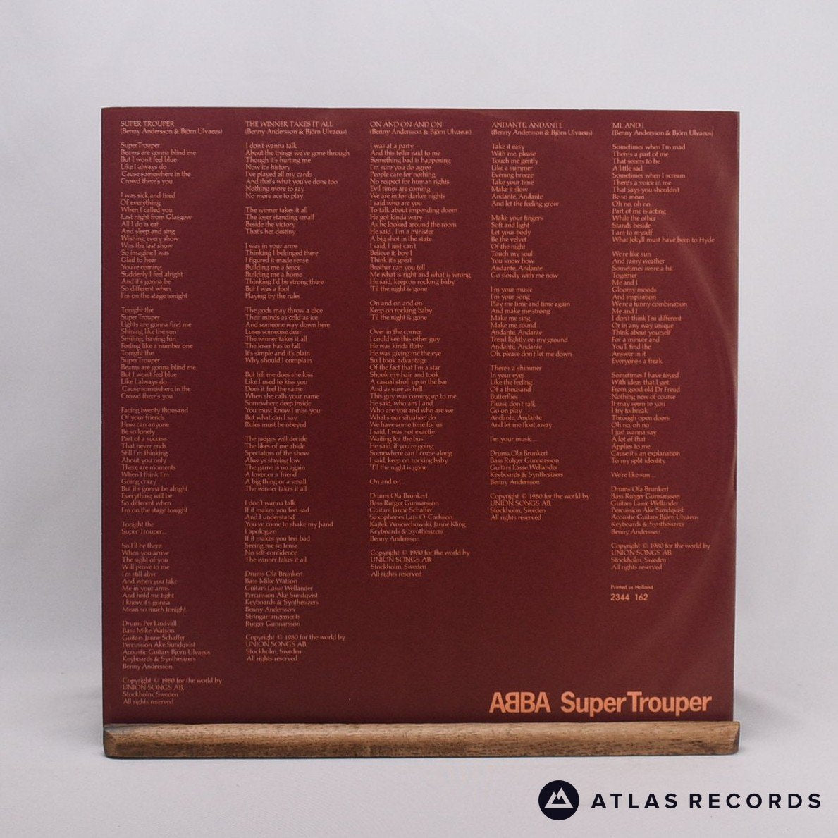 ABBA - Super Trouper - Misprint Dutch LP Vinyl Record - VG+/VG+