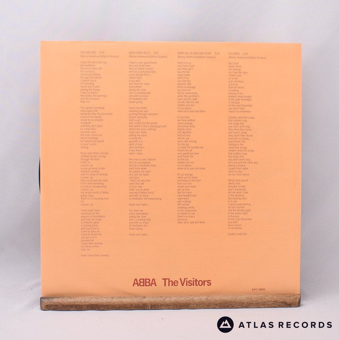 ABBA - The Visitors - Insert LP Vinyl Record - EX/EX