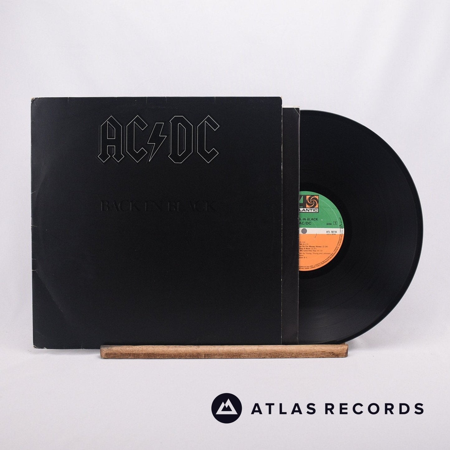 AC/DC - Back In Black - Embossed Sleeve Dutch A B LP Vinyl Record - VG+/VG+