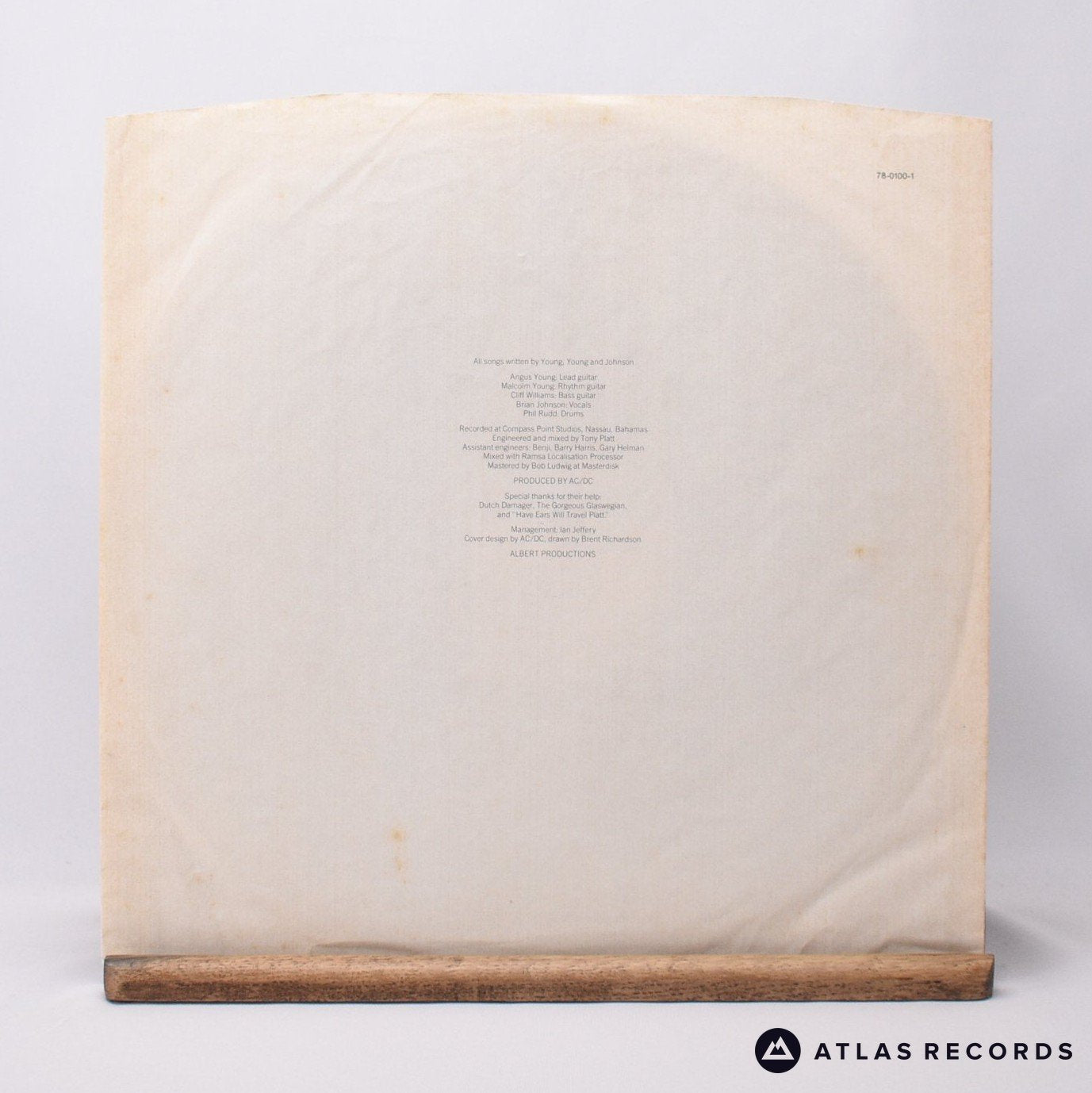AC/DC - Flick Of The Switch - Embossed Sleeve 1A 1B LP Vinyl Record - VG+/VG