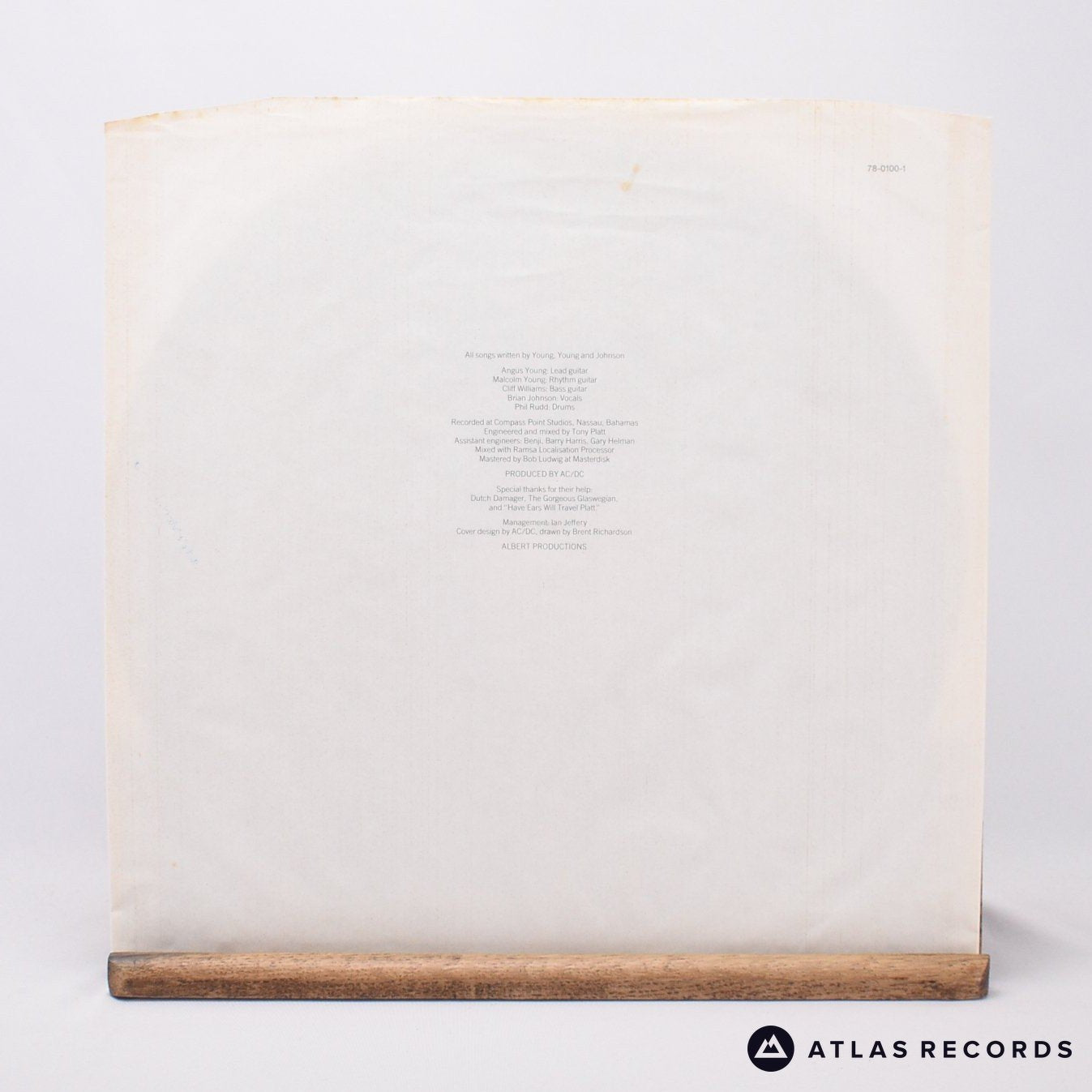 AC/DC - Flick Of The Switch - Embossed Sleeve Axx B5 LP Vinyl Record - VG+/VG+
