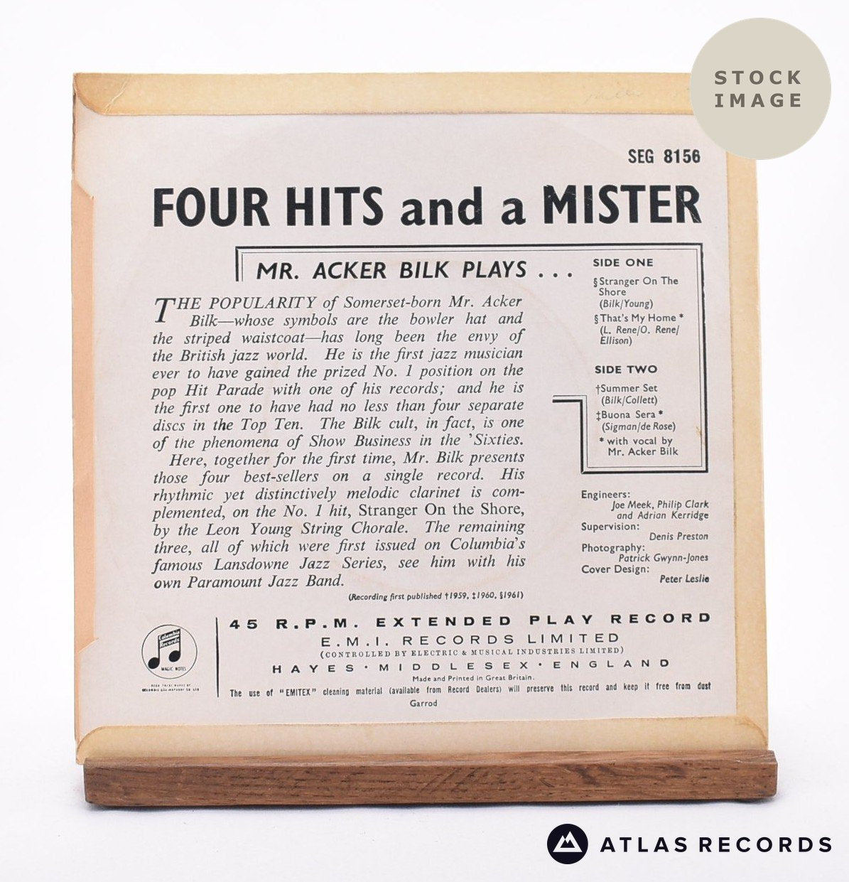 Acker Bilk - Four Hits And A Mister - 7" EP Vinyl Record