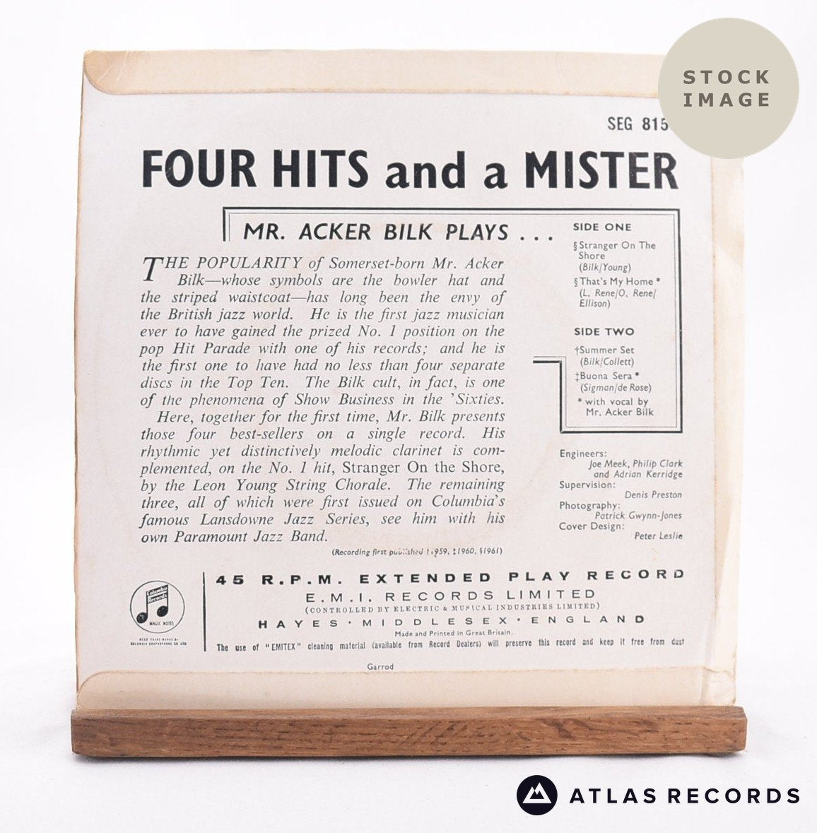 Acker Bilk - Four Hits And A Mister - 7" EP Vinyl Record