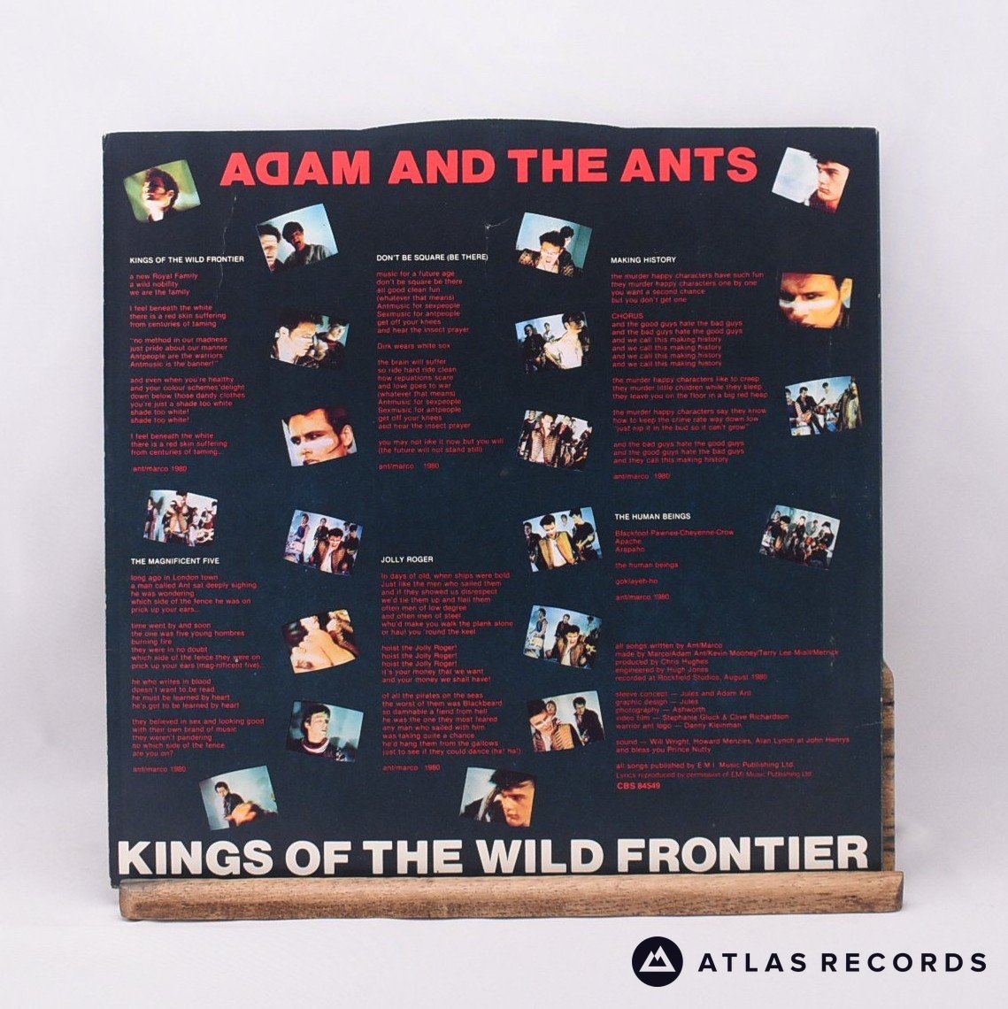 Adam And The Ants - Kings Of The Wild Frontier - A4 B3 LP Vinyl Record - EX/EX