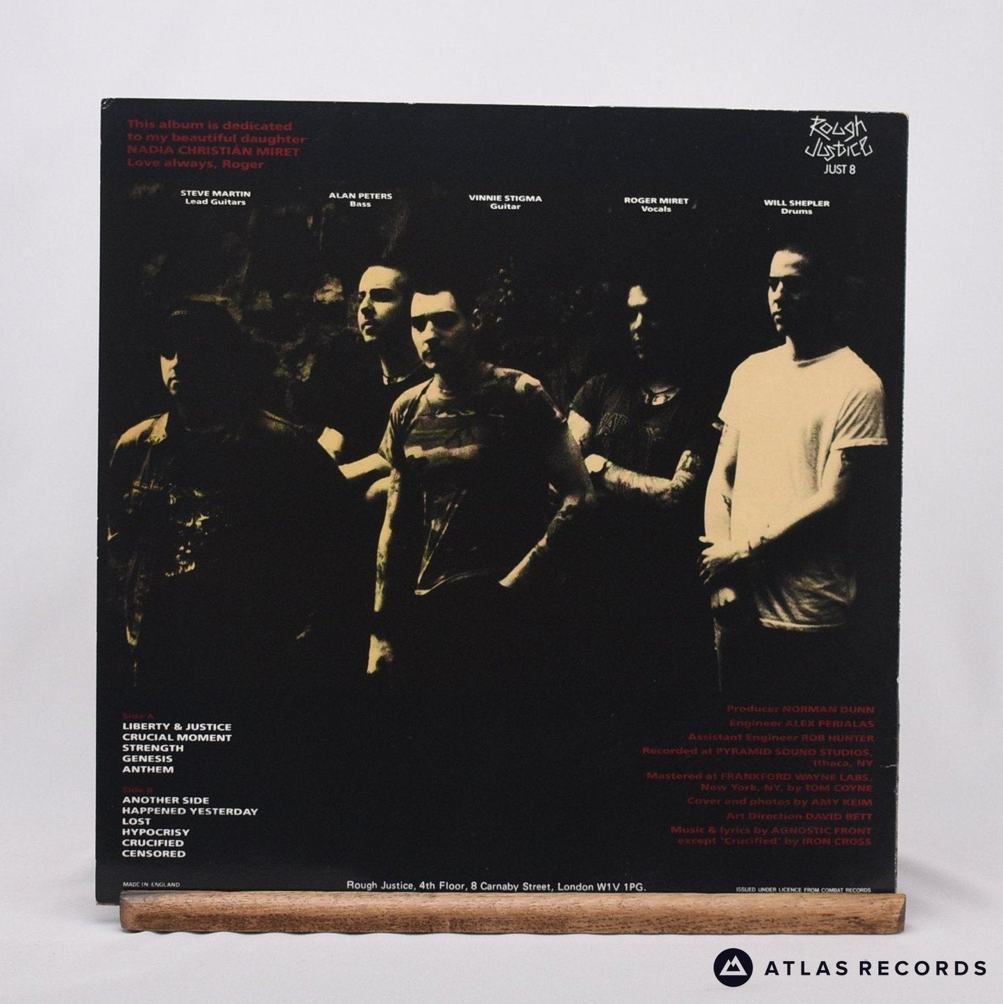 Agnostic Front - Liberty & Justice For... - LP Vinyl Record - EX/VG+