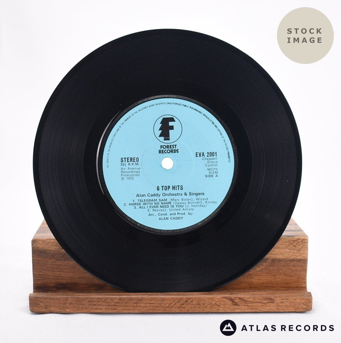 Alan Caddy Orchestra & Singers - 6 Top Hits - 7" Vinyl Record