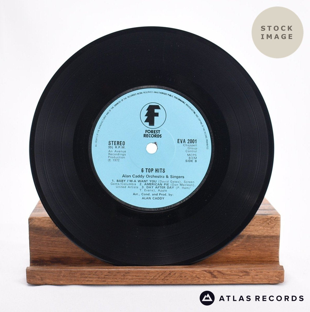 Alan Caddy Orchestra & Singers - 6 Top Hits - 7" Vinyl Record