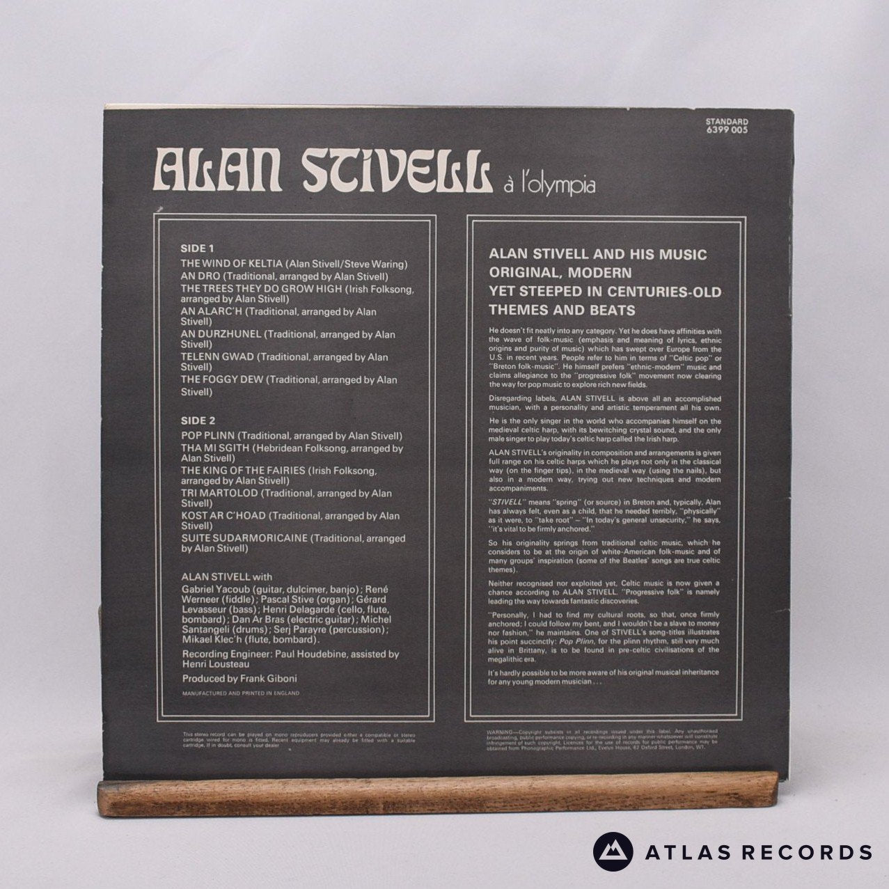 Alan Stivell - À L'Olympia - LP Vinyl Record - VG+/VG+