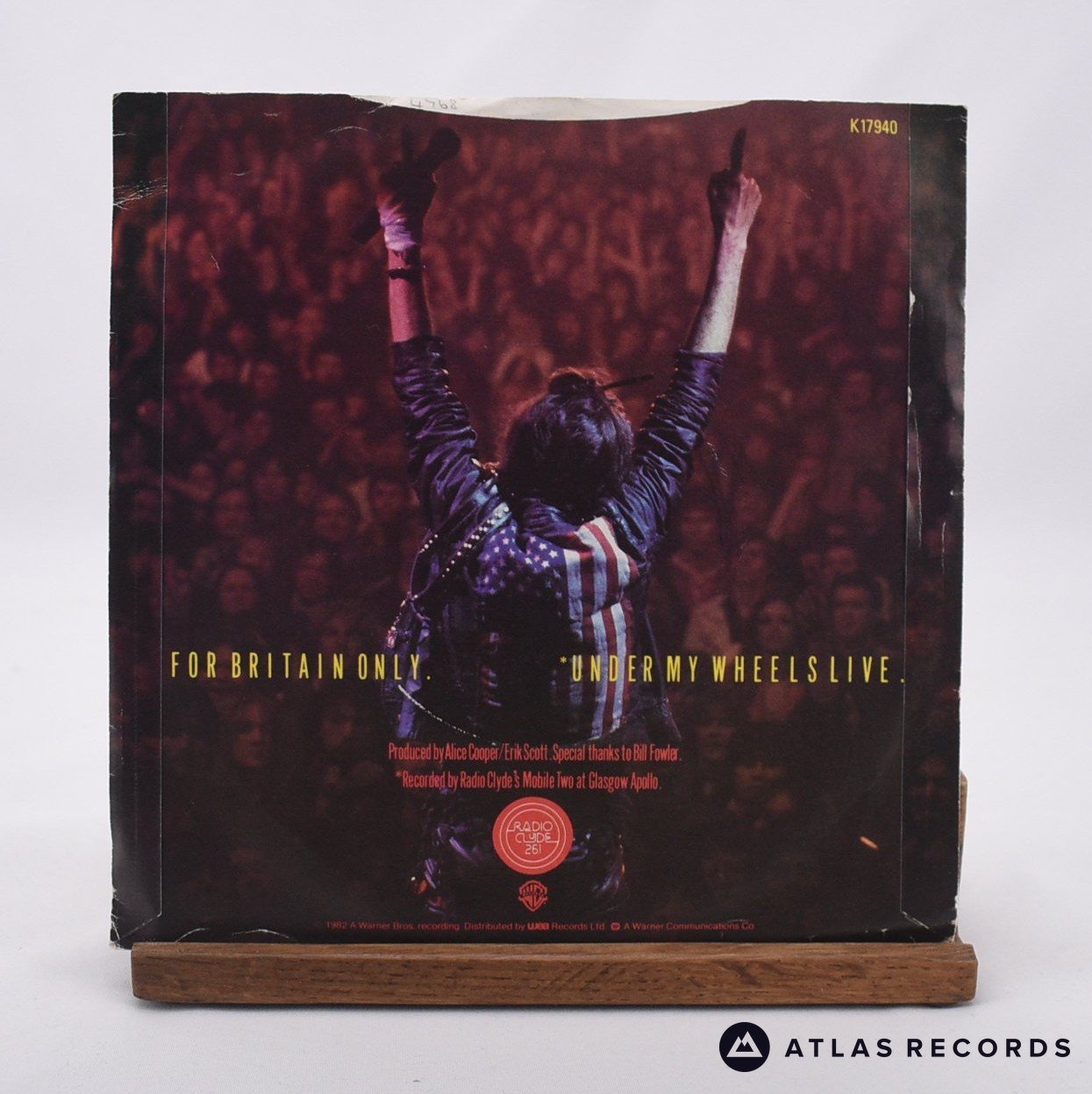 Alice Cooper - For Britain Only - 7" Vinyl Record - VG+/EX
