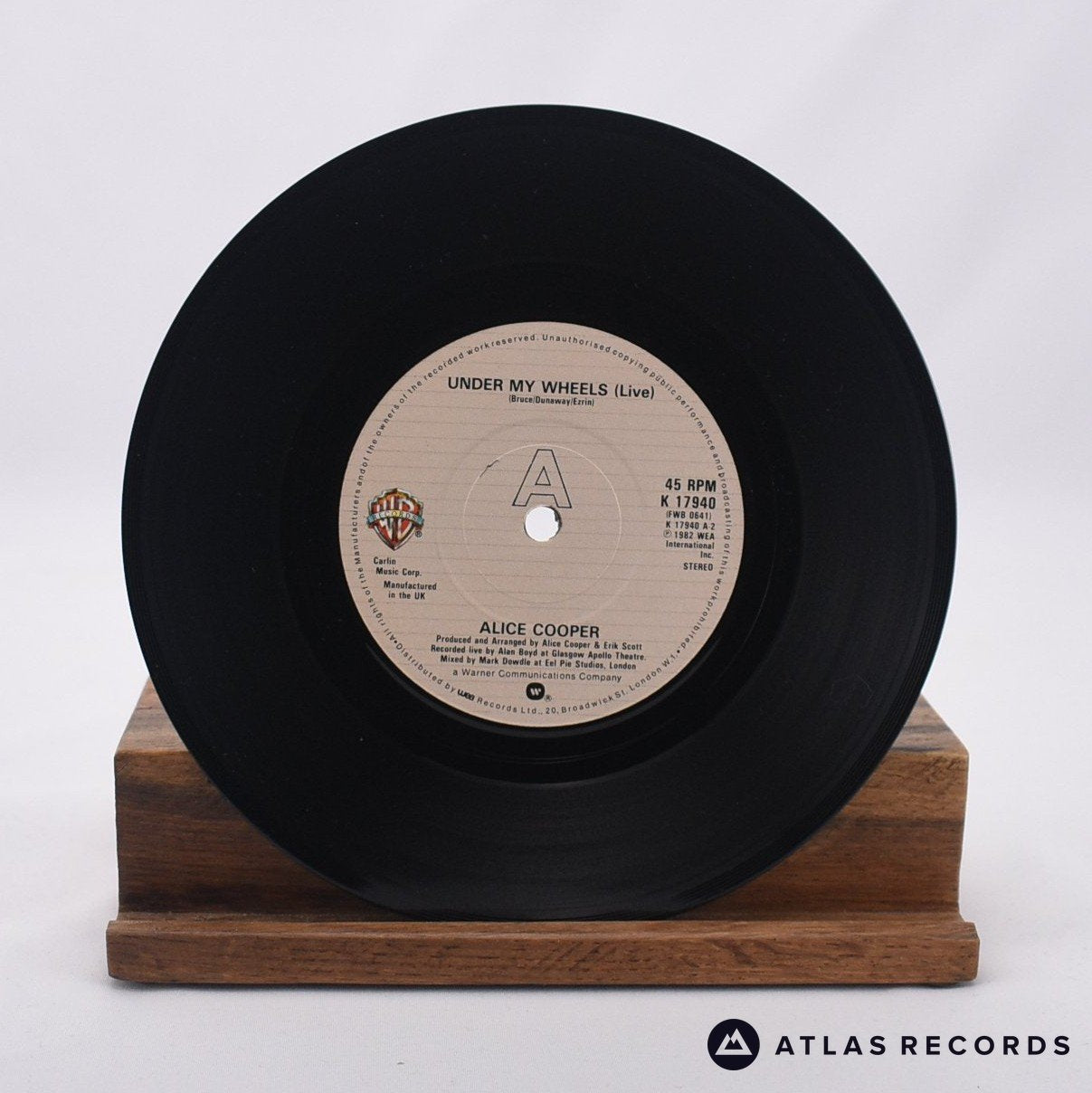Alice Cooper - For Britain Only - 7" Vinyl Record - VG+/EX