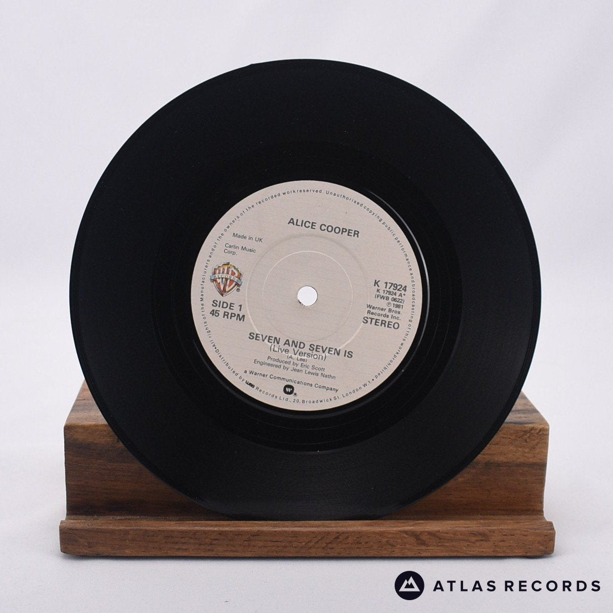 Alice Cooper - Seven & Seven Is - 7" Vinyl Record - VG+/VG+