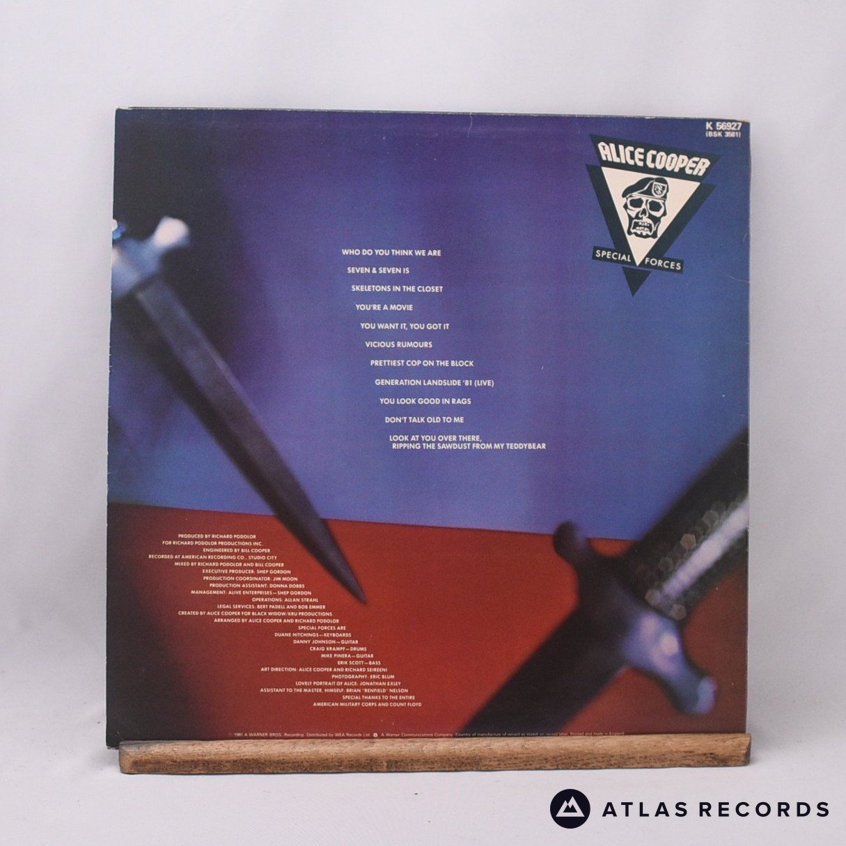Alice Cooper - Special Forces - Strawberry LP Vinyl Record - VG+/EX