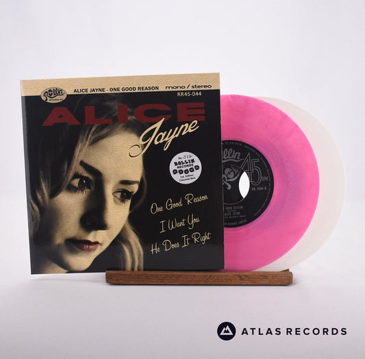 Alice Jayne - One Good Reason - Pink White 2 x 7" EP Vinyl Record - NM/NM