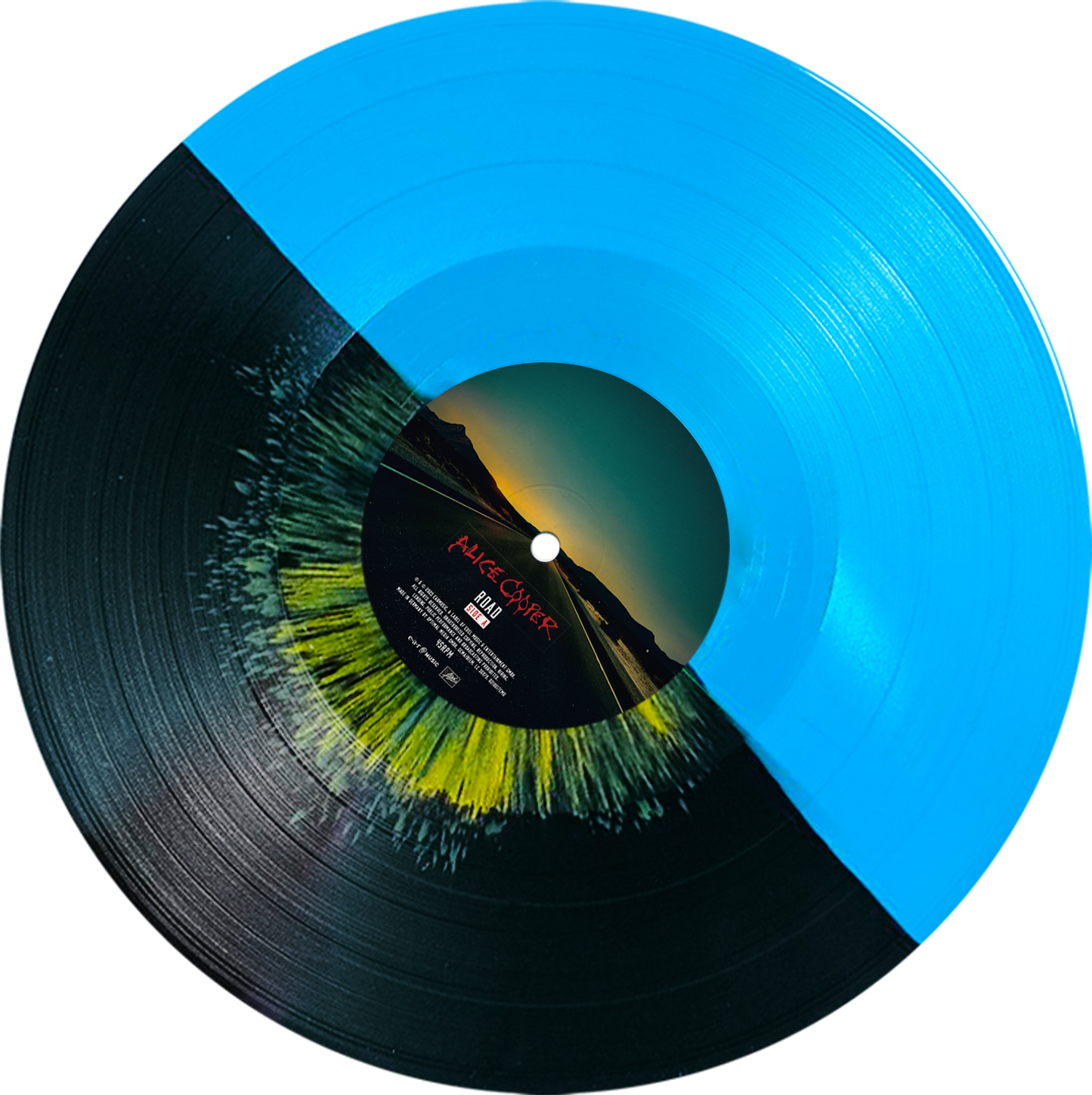 Alice Cooper - Road (Good Records Astroturf Edition-Split Black/Blue With Yellow Splatter Vinyl + DVD-LTD To 1,000)
