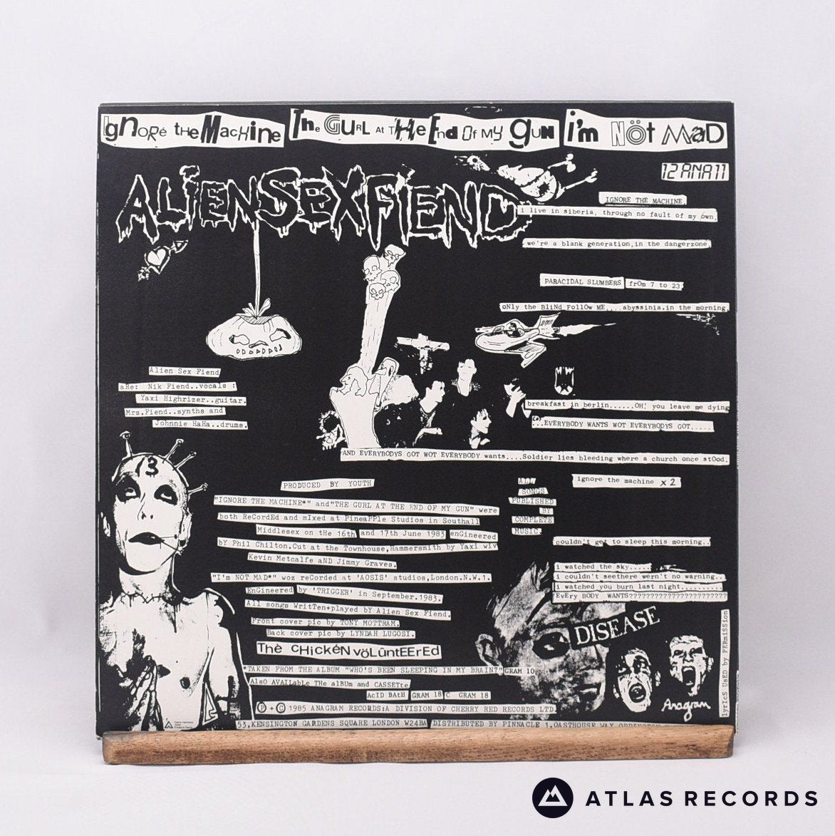 Alien Sex Fiend - Ignore The Machine - Reissue 12" Vinyl Record - EX/VG+