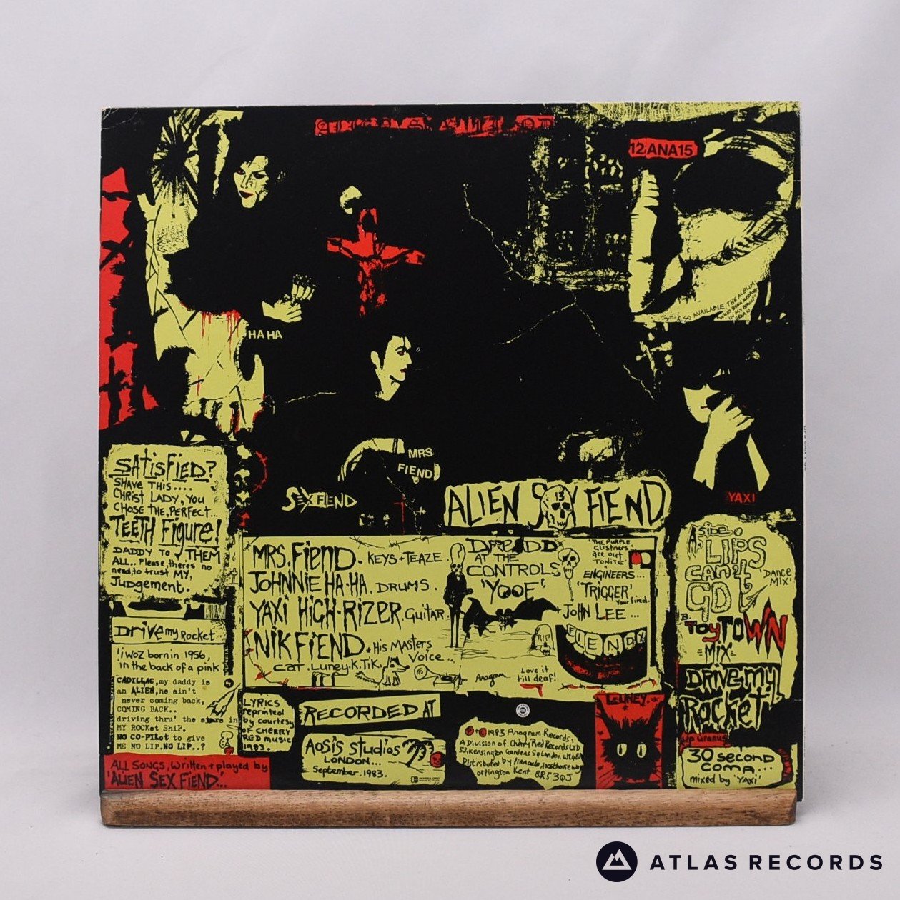 Alien Sex Fiend - Lips Can't Go - 12" Vinyl Record - EX/VG+