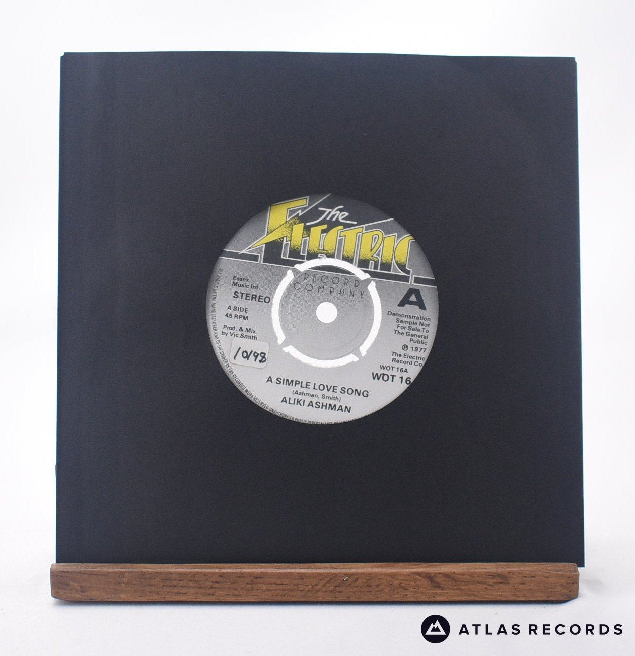 Aliki Ashman - A Simple Love Song - Promo 7" Vinyl Record - NM