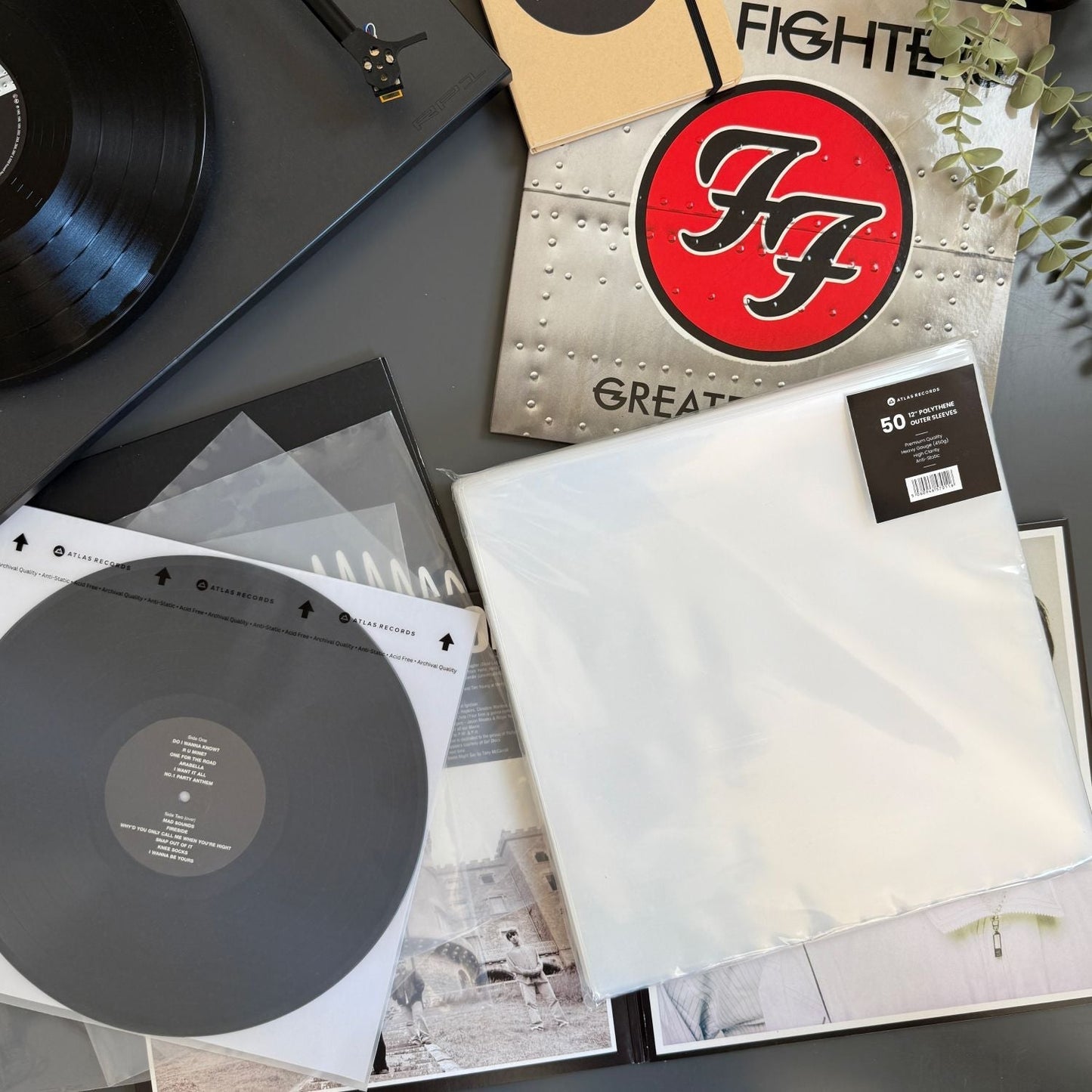 12" LP Polythene Record Sleeves (50 Pack)
