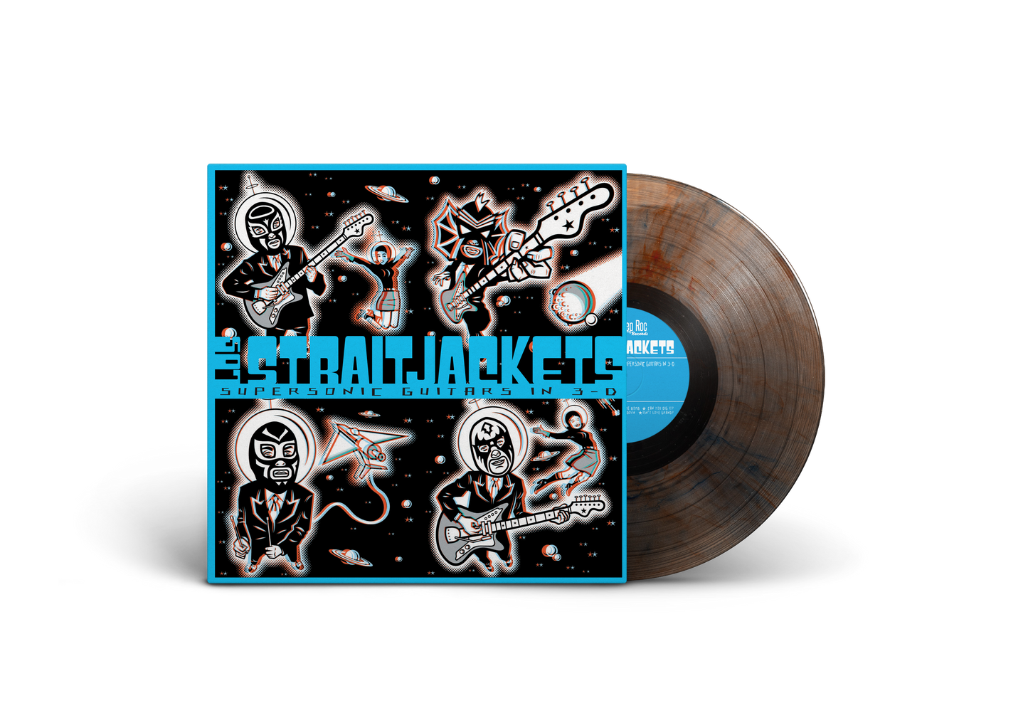 Los Straitjackets - Supersonic Guitars In 3-D [Translucent Red & Blue Vinyl]