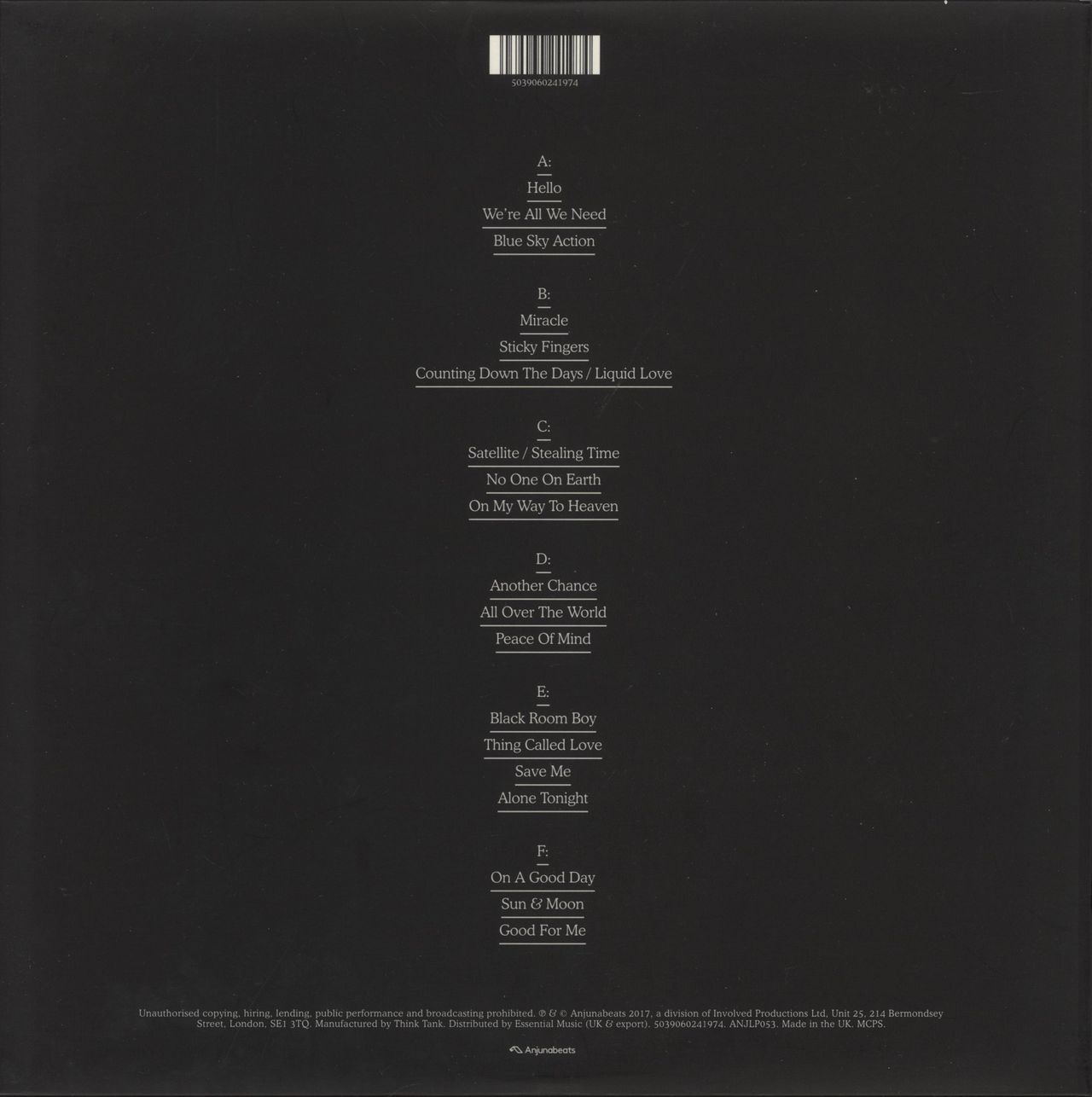 Above & Beyond Acoustic - Live At The Hollywood Bowl UK 3-LP vinyl set
