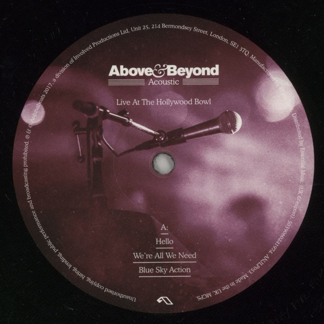 Above & Beyond Acoustic - Live At The Hollywood Bowl UK 3-LP vinyl set
