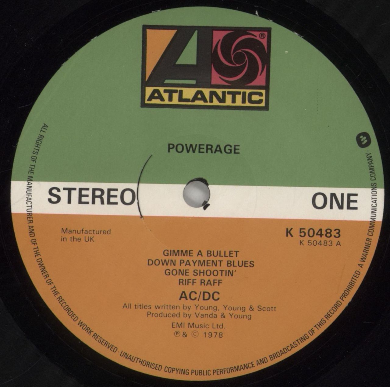 AC/DC Powerage - Cold Hearted Man - A1/B1 - VG UK Vinyl LP