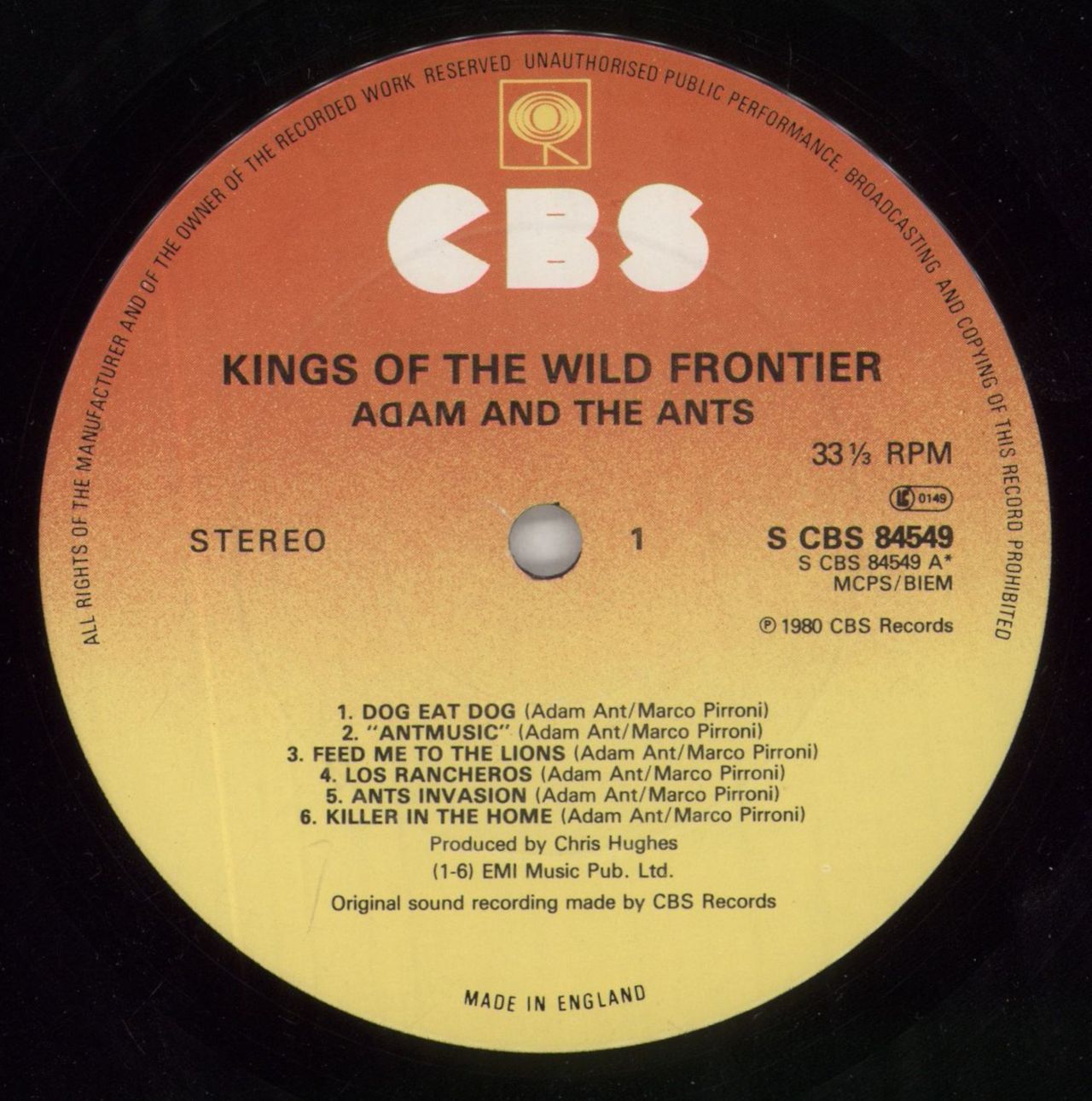 Adam & The Ants Kings Of The Wild Frontier - Stickered sleeve + Catalogue - EX UK Vinyl LP