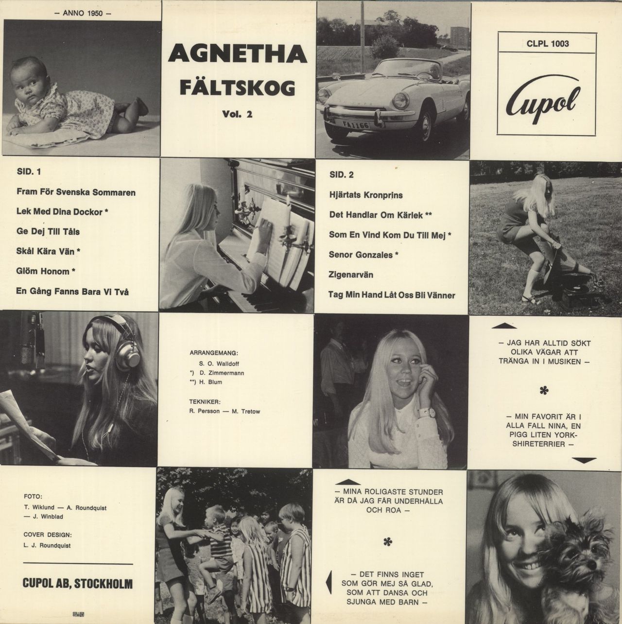 Agnetha Fältskog Agnetha Fältskog Vol. 2 - EX Swedish Vinyl LP