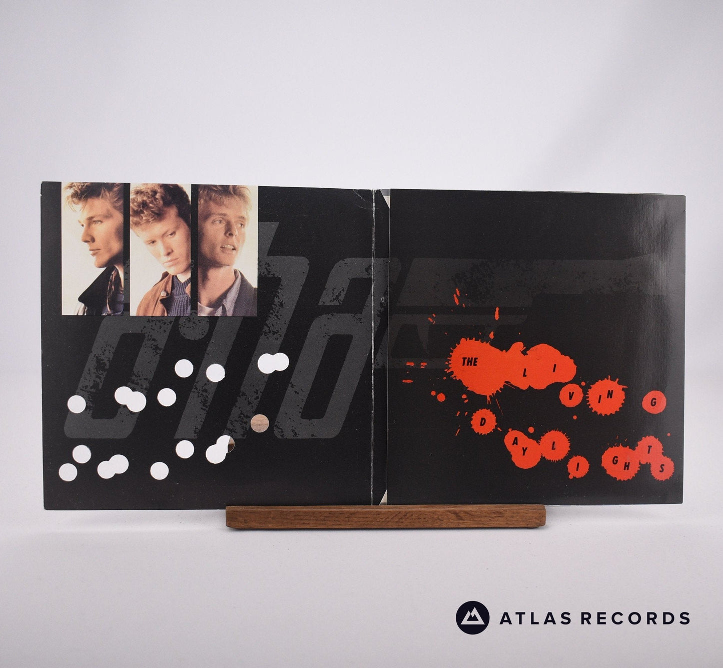 a-ha - The Living Daylights - Die-Cut Sleeve Gatefold 7" Vinyl Record - EX/VG+