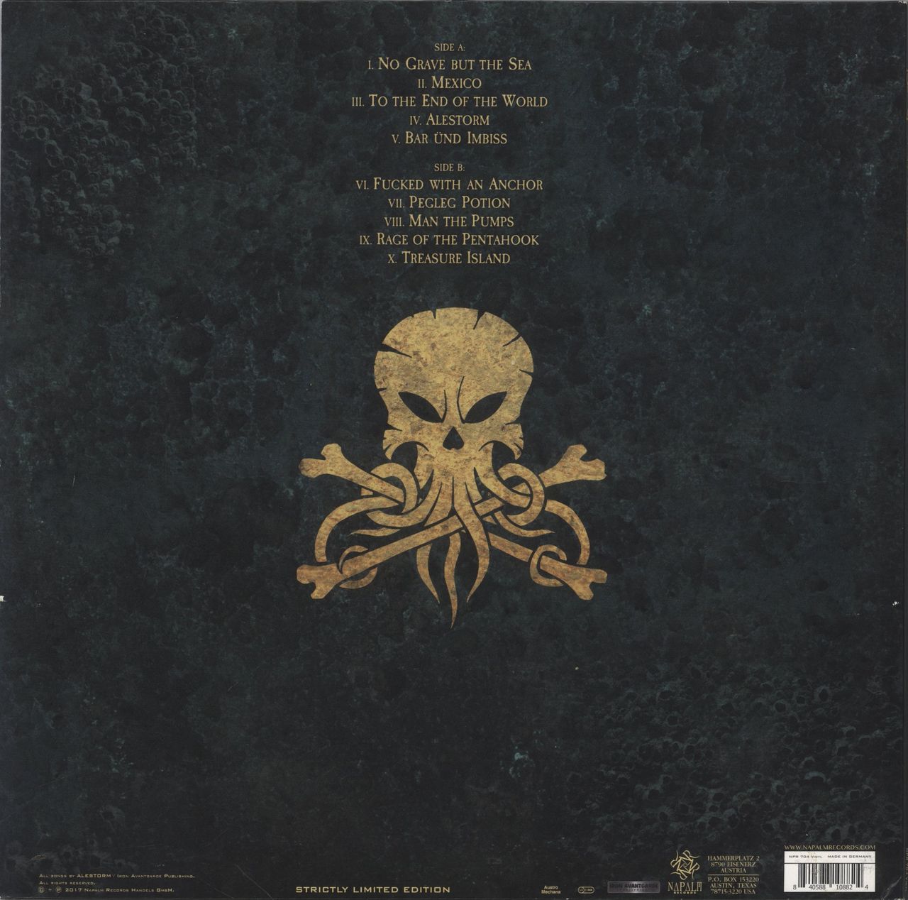 Alestorm No Grave But The Sea US Vinyl LP