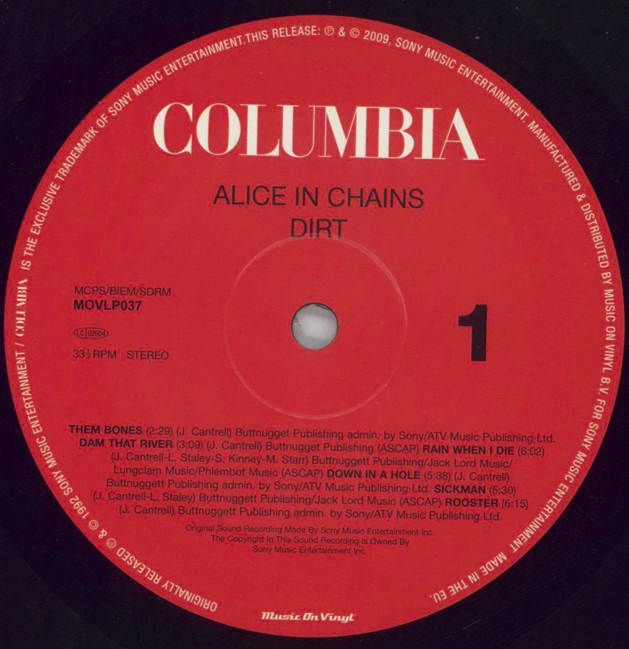 Alice In Chains Dirt - 180gm - VG UK Vinyl LP