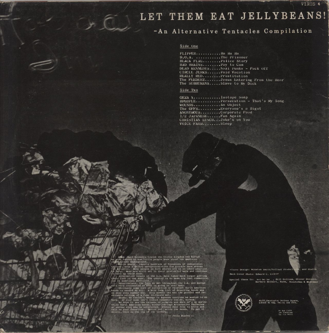 Alternative Tentacles Let Them Eat Jellybeans - VG US Vinyl LP