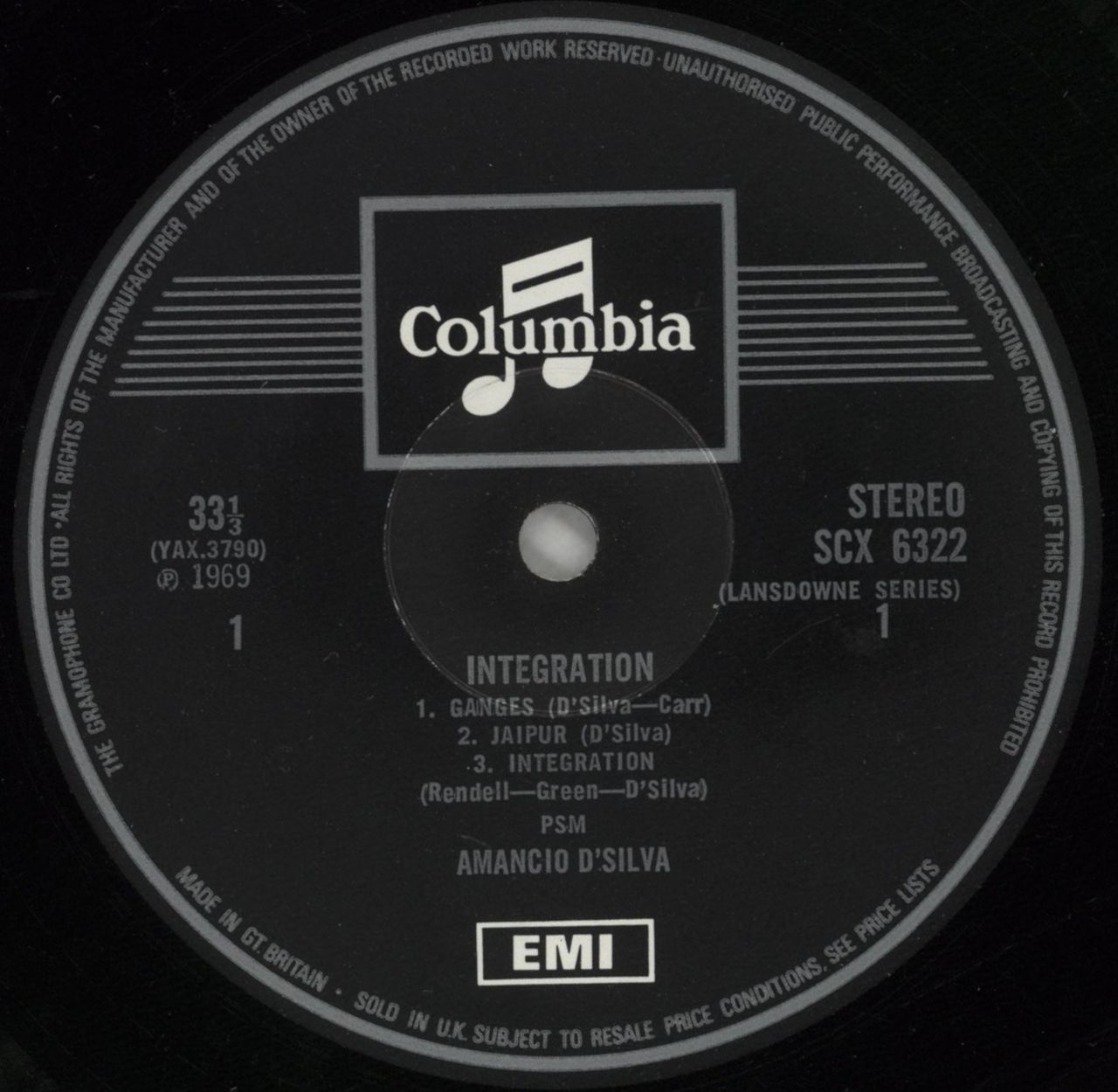 Amancio D'Silva Integration - 1st - VG+ UK Vinyl LP