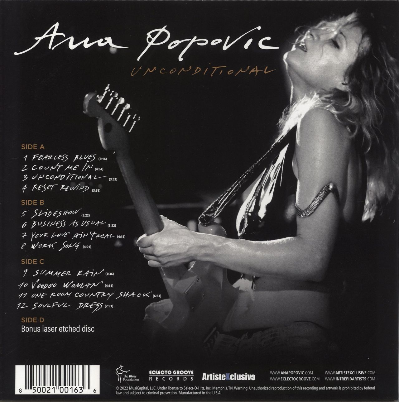 Ana Popovic Unconditional US Vinyl LP