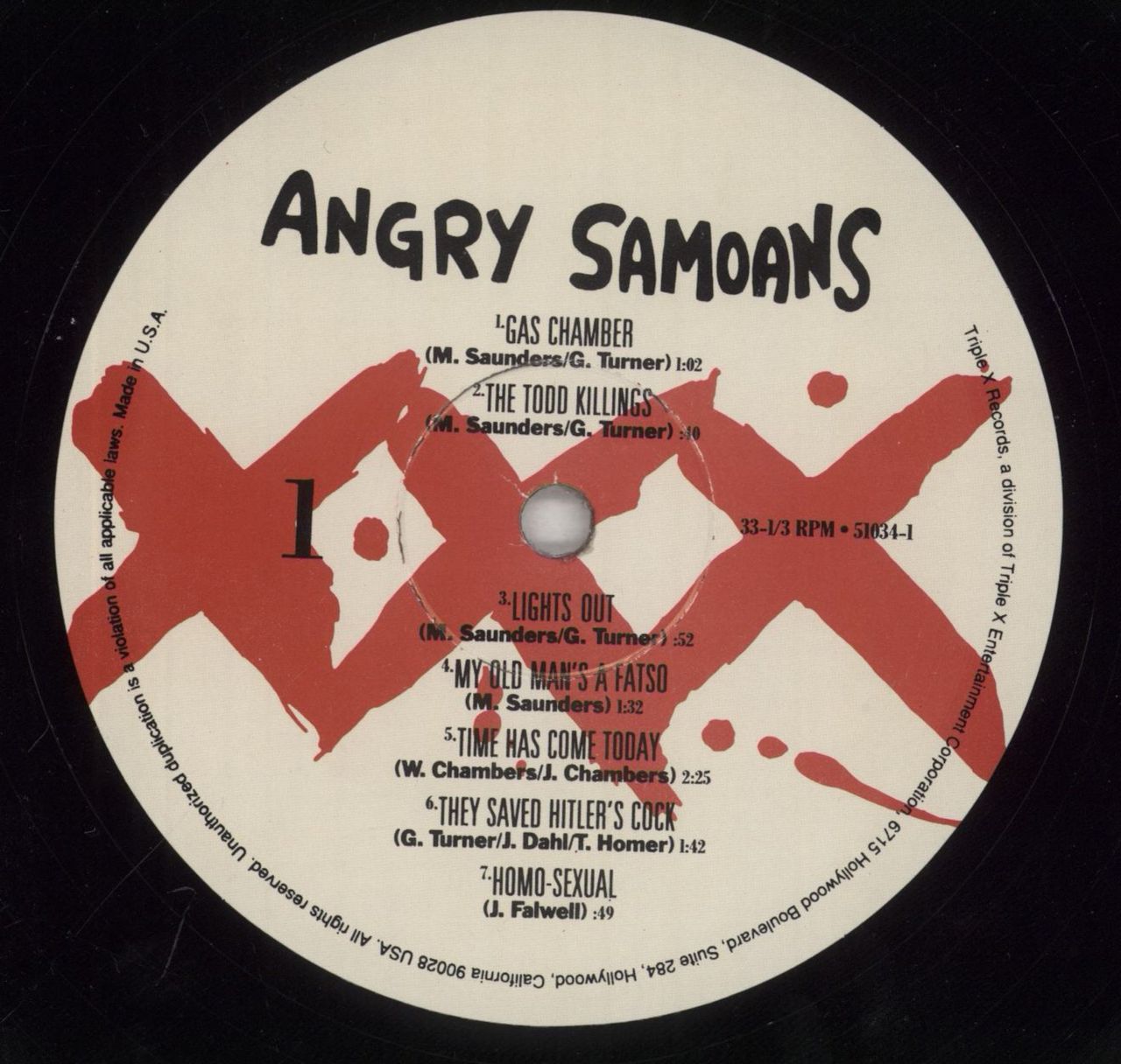 Angry Samoans Back From Samoa US Vinyl LP