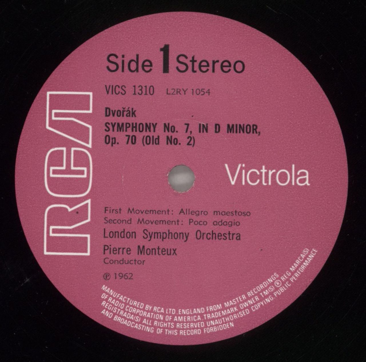 Antonín Dvorák Dvorák: Symphony No. 7 In D Minor, Op. 70 (Old No. 2) UK Vinyl LP