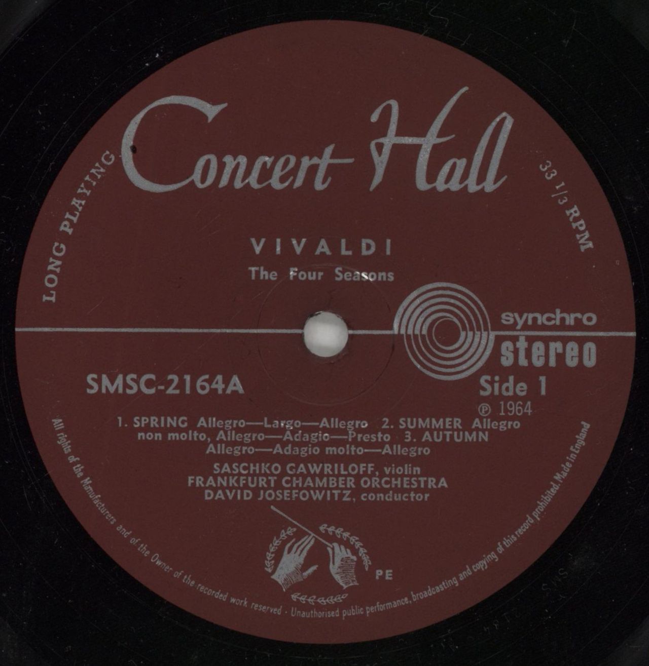Antonio Vivaldi The Four Seasons / La Stravaganza UK Vinyl LP