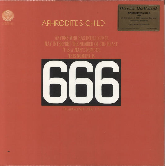 Aphrodite's Child 666 - 180gm UK 2-LP vinyl set