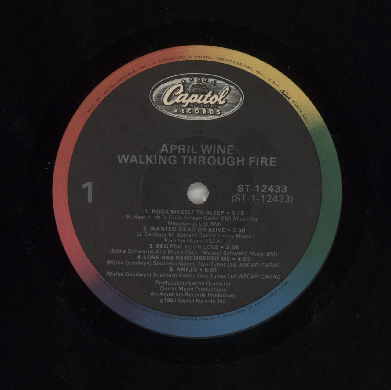 April Wine Walking Through Fire - Shrink US Vinyl LP