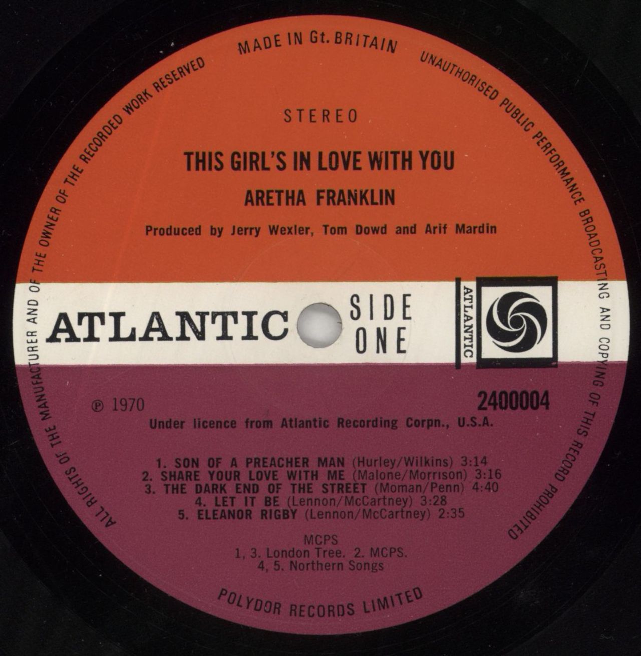 Aretha Franklin This Girl's In Love With You UK Vinyl LP