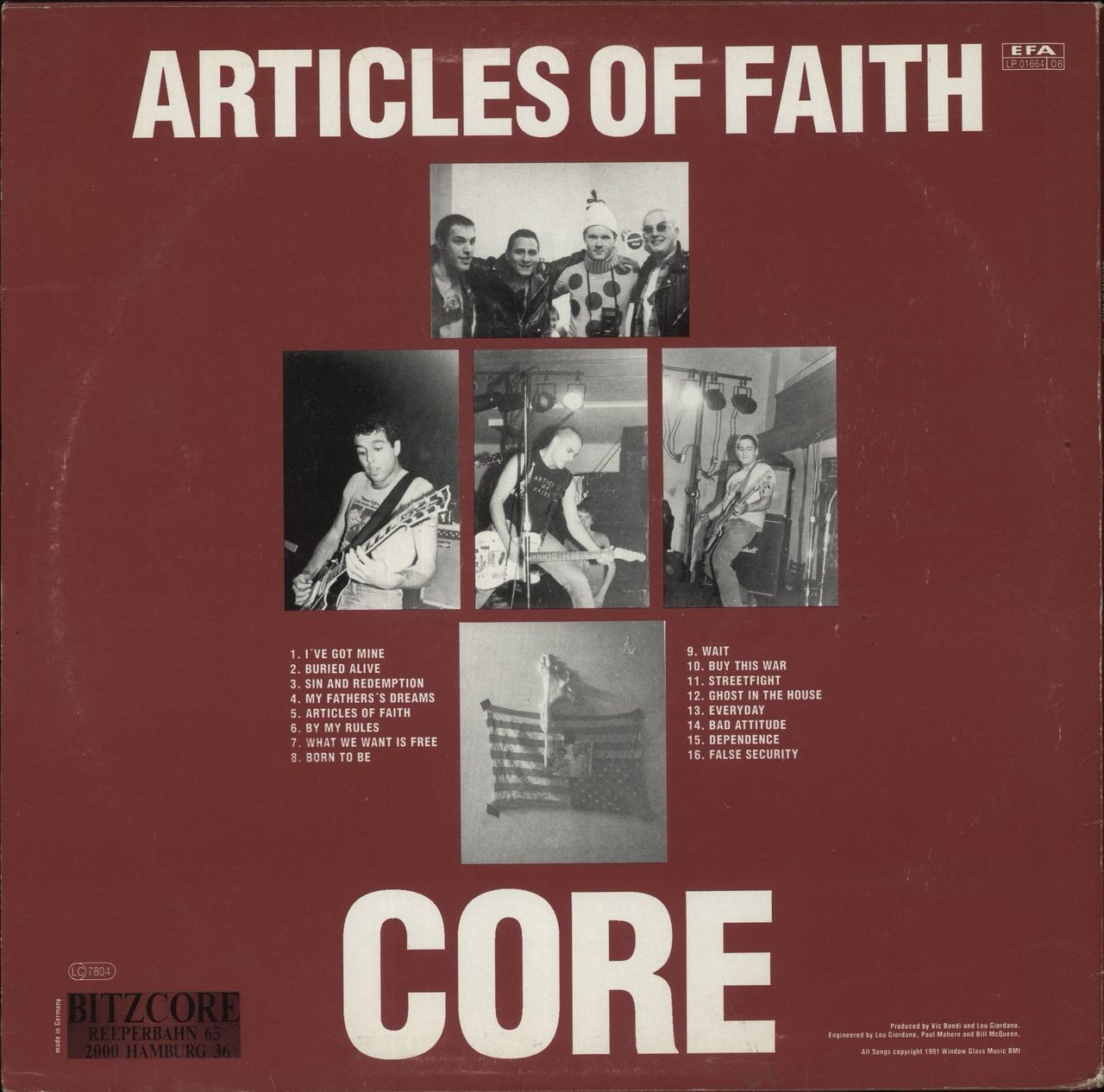 Articles Of Faith Core German Vinyl LP