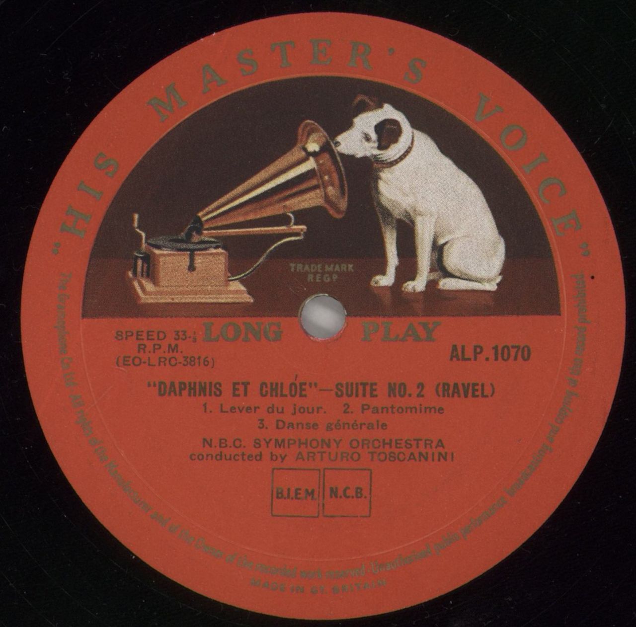 Arturo Toscanini Debussy's La Mer / Ravel's Daphnis And Chloe UK Vinyl LP
