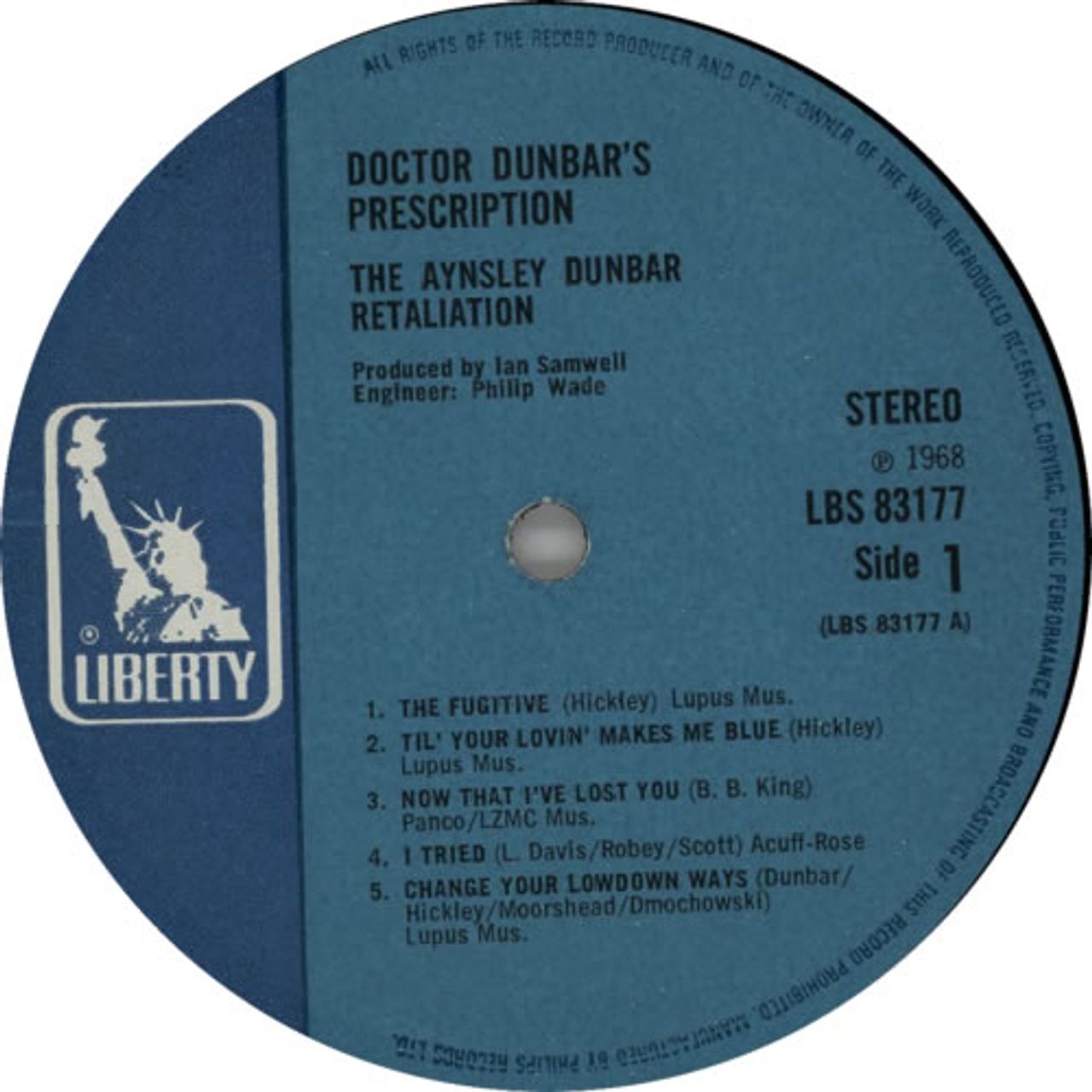 Aynsley Dunbar Doctor Dunbar's Prescription UK Vinyl LP
