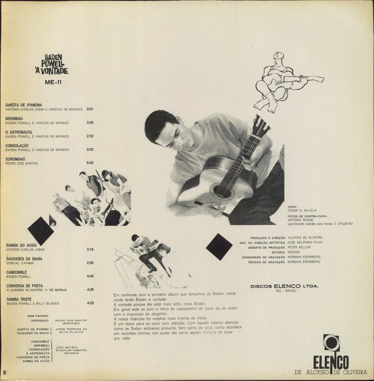 Baden Powell À Vontade Brazilian Vinyl LP